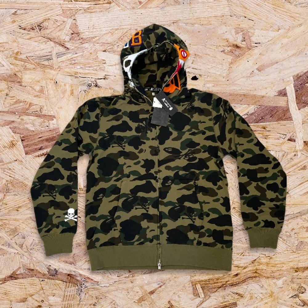 🖤 NWT🖤 BAPE MASTERMIND JAPAN Skull & Tiger Camo Hoodie - Picture 1 of 16